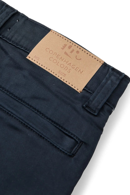 Silky Twill mit Knopf, Navy