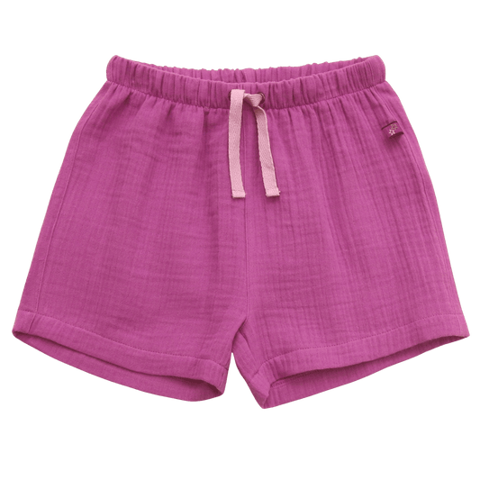Kurze Musselin Hose, dark magenta