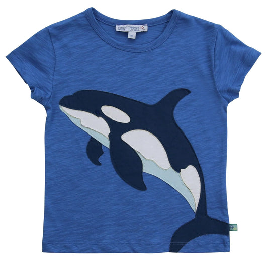 Shirt mit Orkaapplikation, skyblue