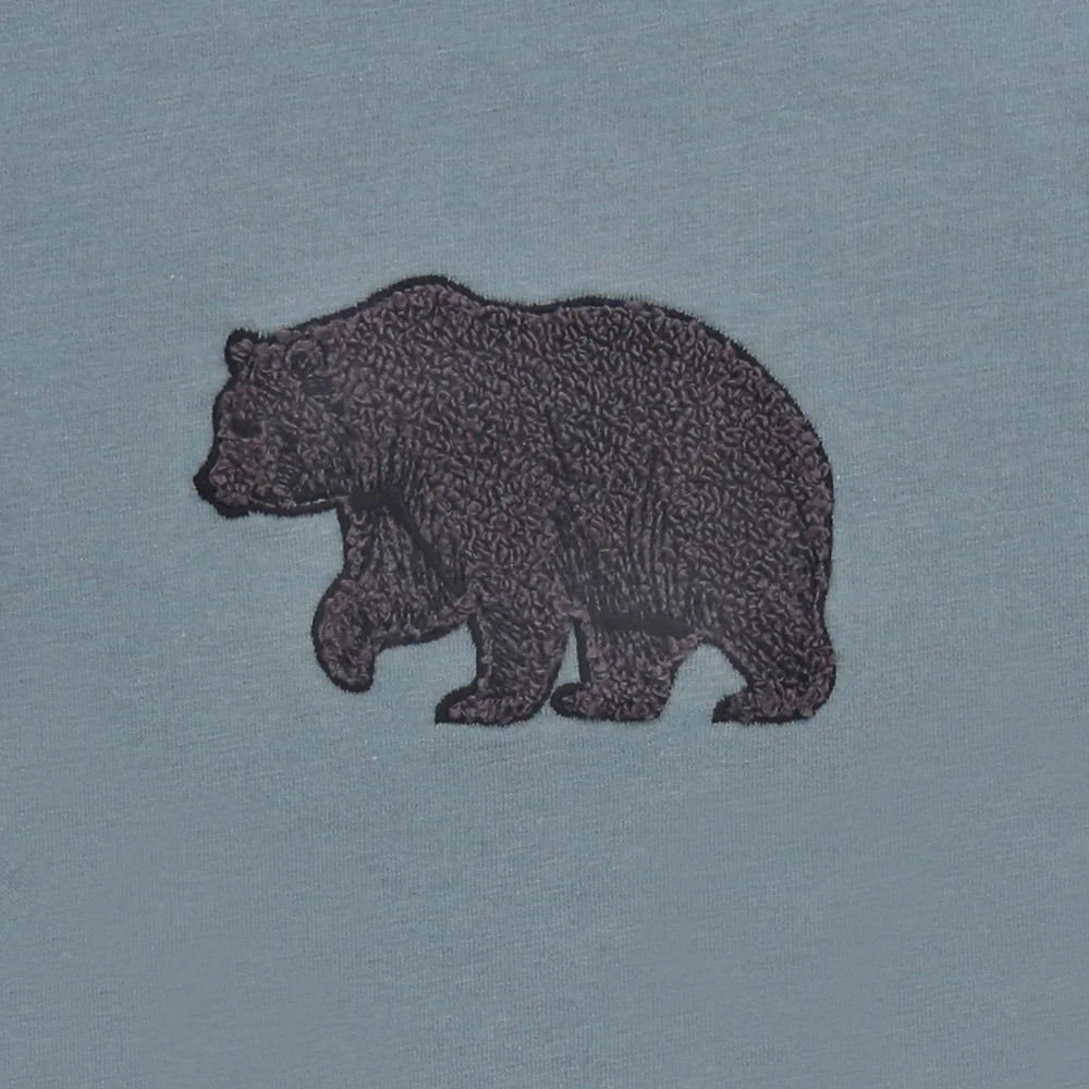 Shirt mit Bouclé Bärenstrickerei, mint