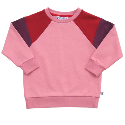 Colourblocking Sweatshirt, candy pink-burnt red