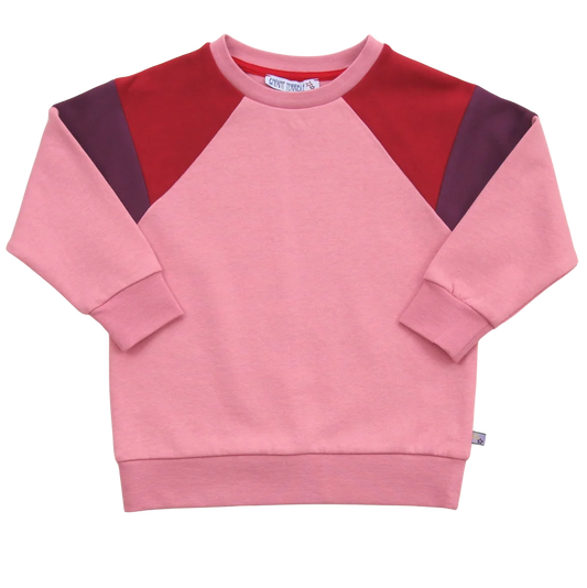 Colourblocking Sweatshirt, candy pink-burnt red