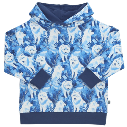 Kapuzenpulli mit Huskydruck, blau