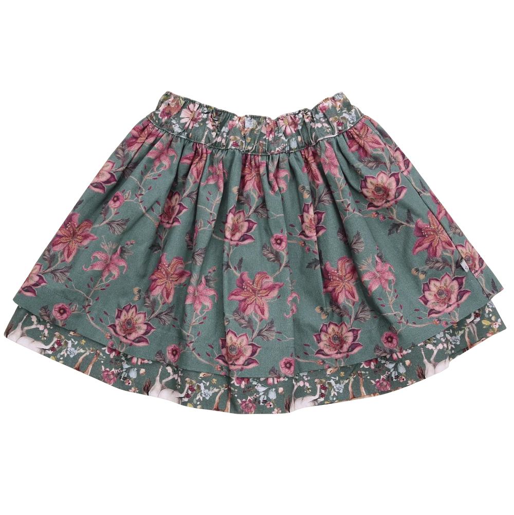 Wenderock Blumen-und Pferdedruck, pistachio-moss