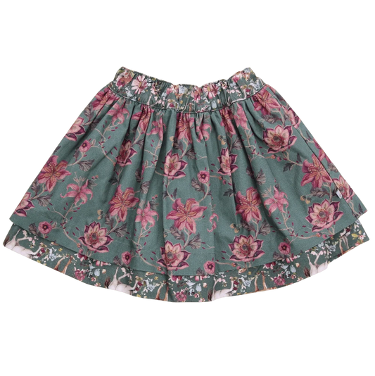 Wenderock Blumen-und Pferdedruck, pistachio-moss