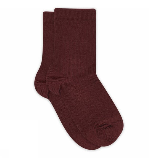 Wool rib Socken, grape