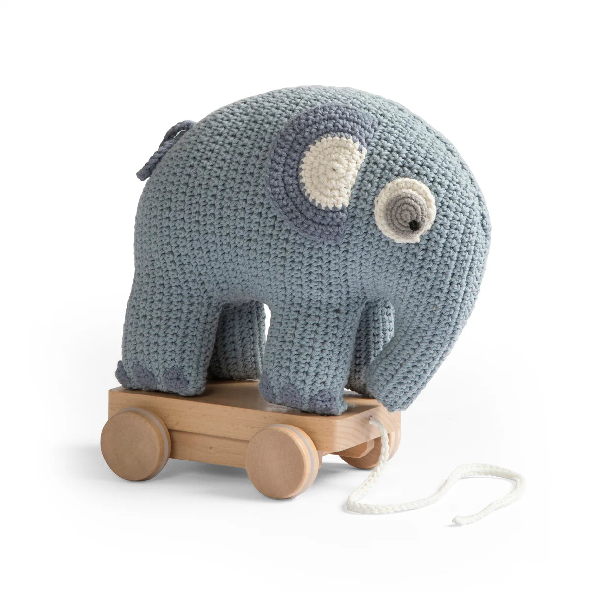 Häkel-Nachziehtier, Fanto der Elefant, blau