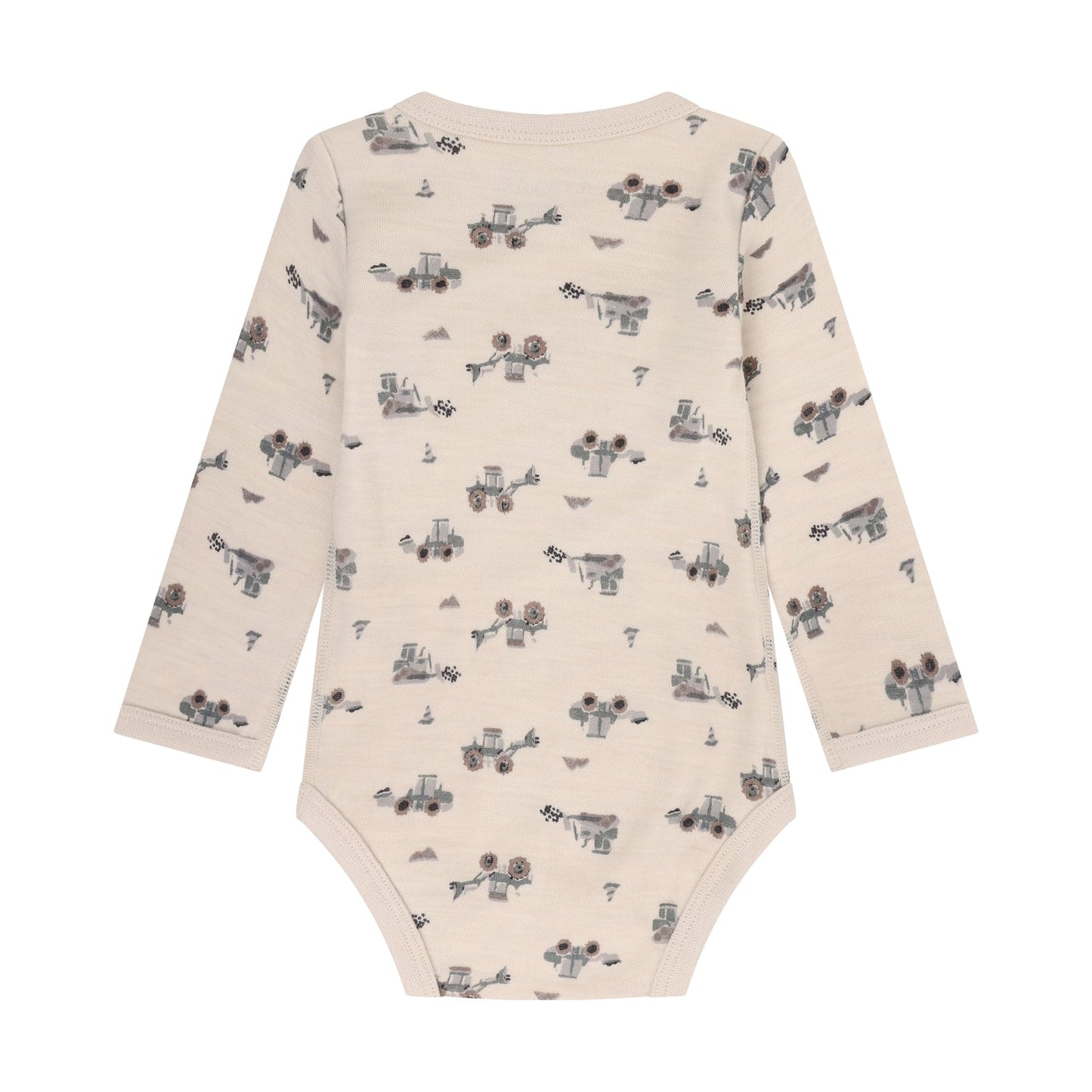 CeLaVi Body Baby mit Traktorenprint in Quiet Shade, Rückansicht