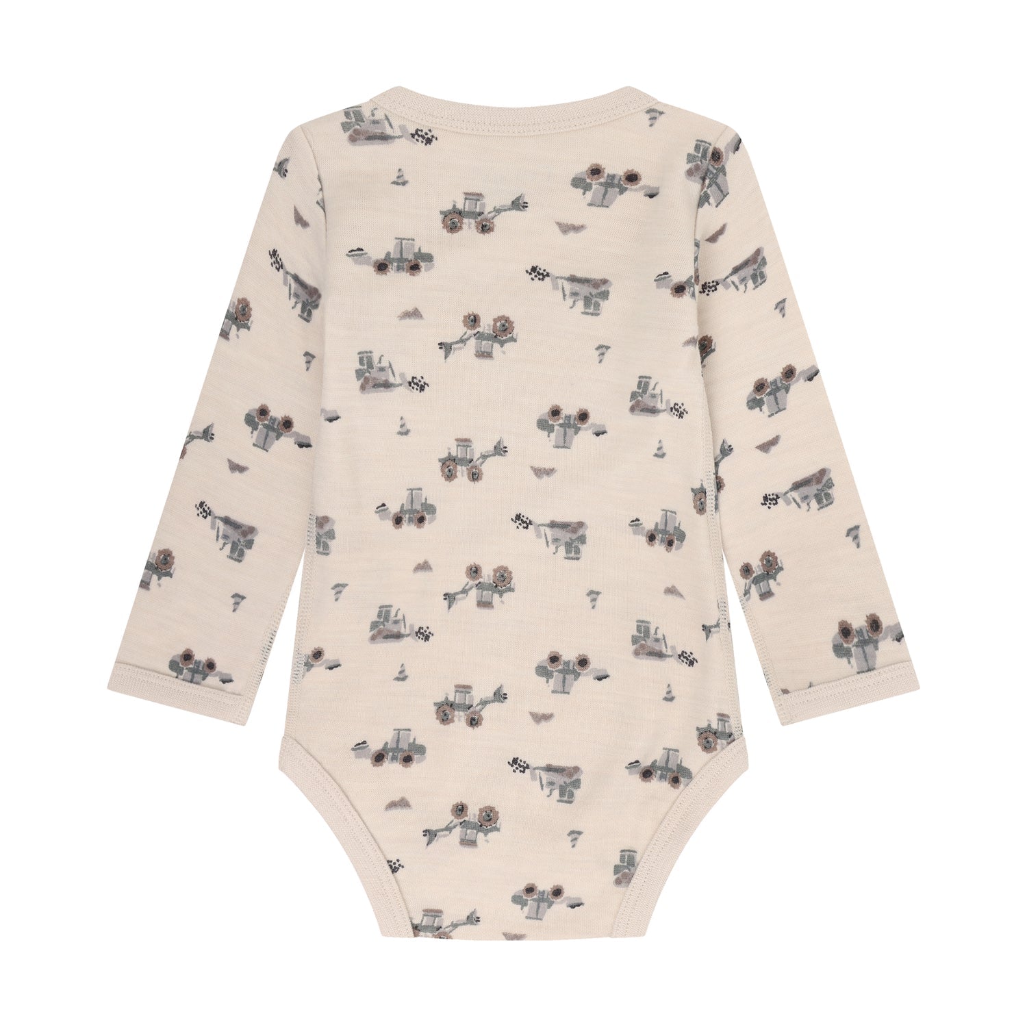 CeLaVi Body Baby mit Traktorenprint in Quiet Shade, Rückansicht