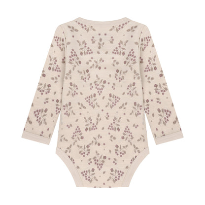 CeLaVi Body Baby mit Blumenprint in Grape Shake, Rückansicht