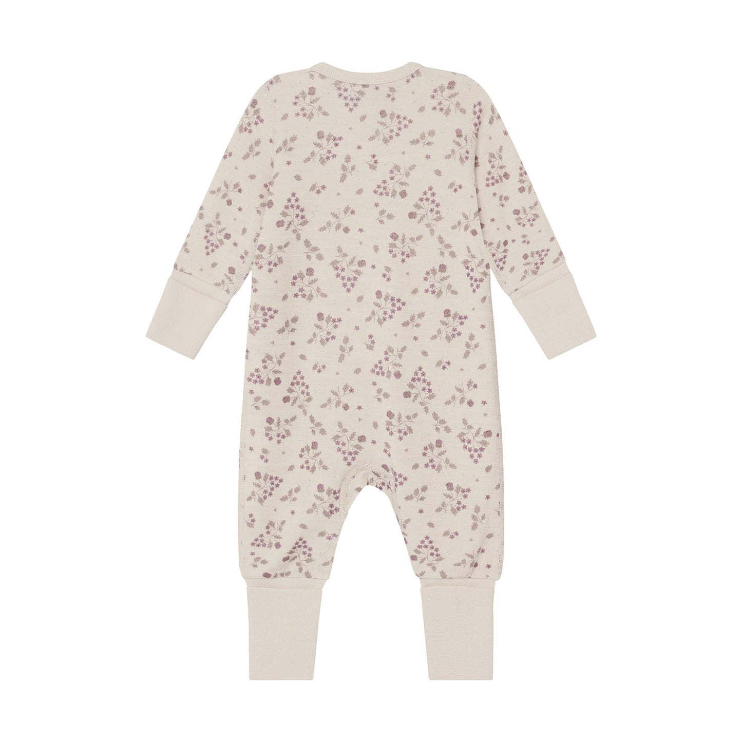 CeLaVi Strampler Baby mit Blumenprint in Grape Shake, Rückansicht