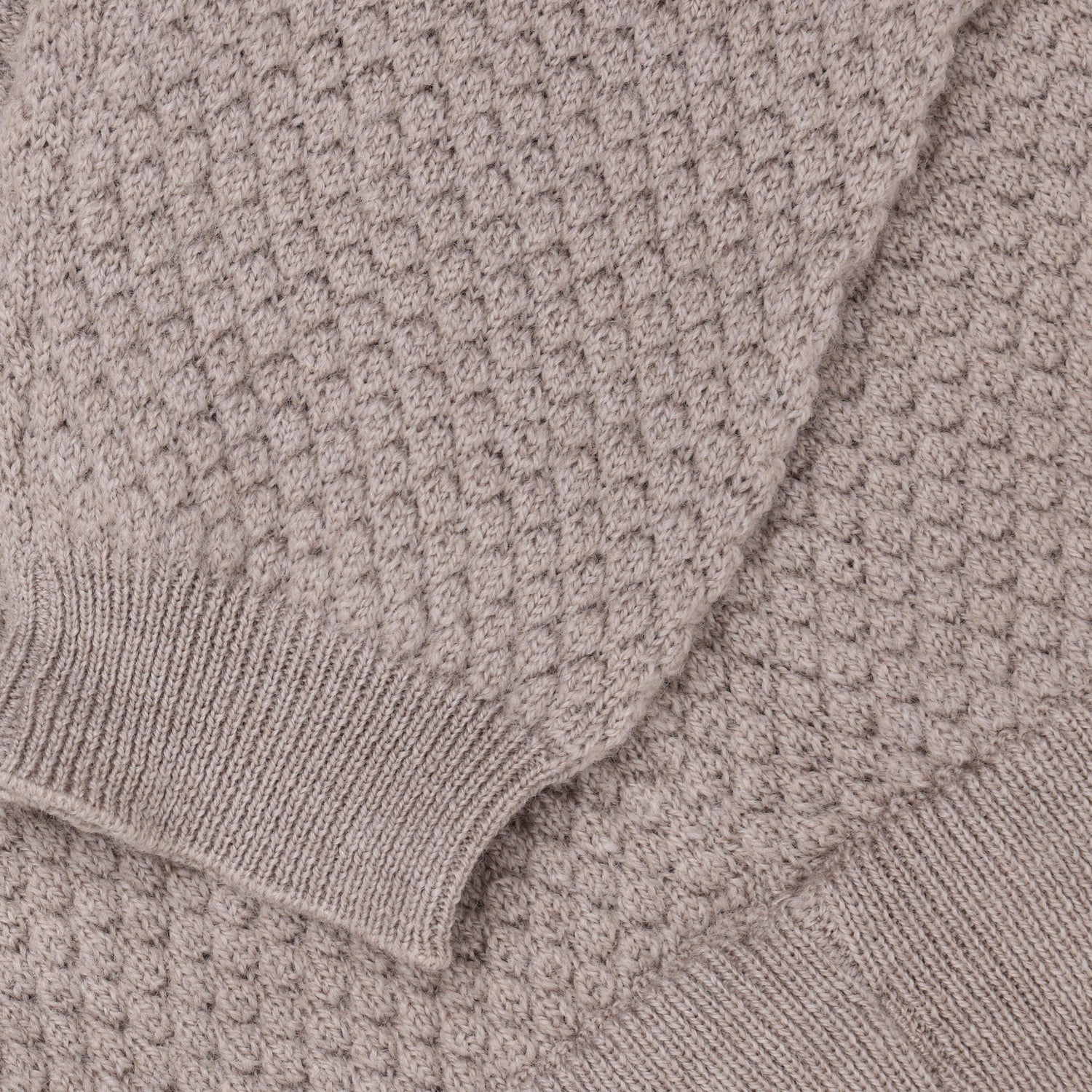 Nahaufnahme Strickmuster und Bund CeLaVi Leggings Mocha Meringue Melange