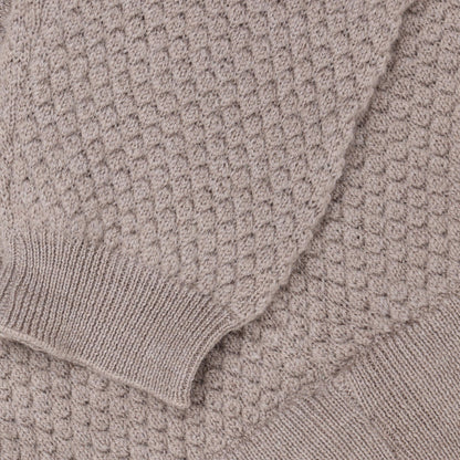 Nahaufnahme Strickmuster und Bund CeLaVi Leggings Mocha Meringue Melange