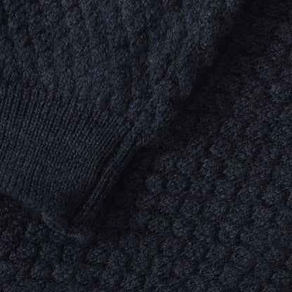 Nahaufnahme Strickmuster und Bund CeLaVi Leggings Ombre Blue Melange