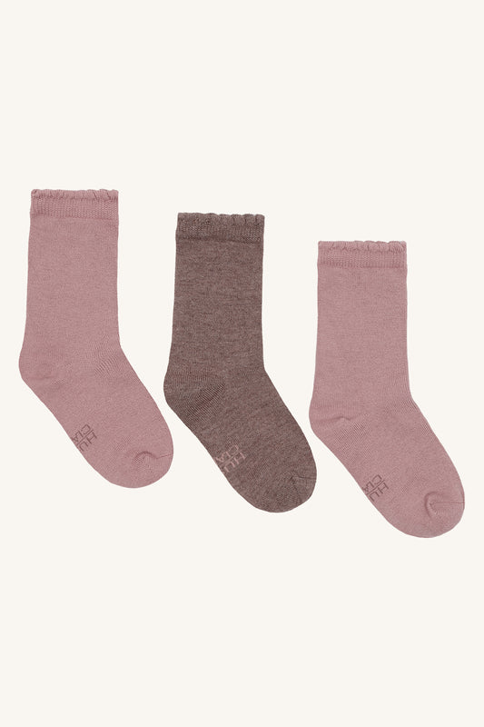 Foty 3-pack Socks, Wool -Bamboo, Pale Mauve