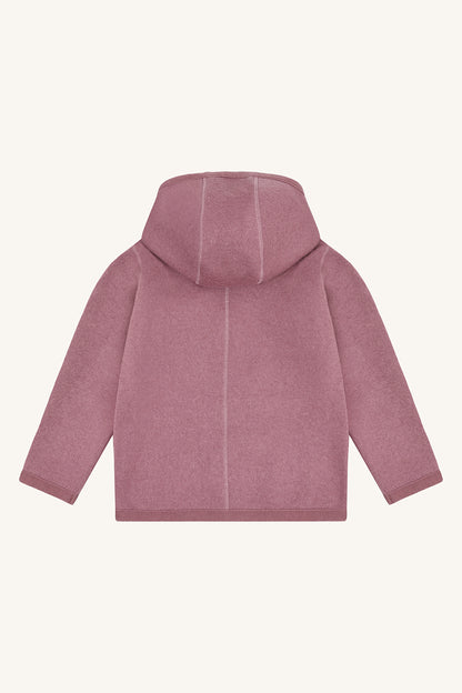 Wollwalk Jacke Ebba mit Kapuze, Pale Mauve