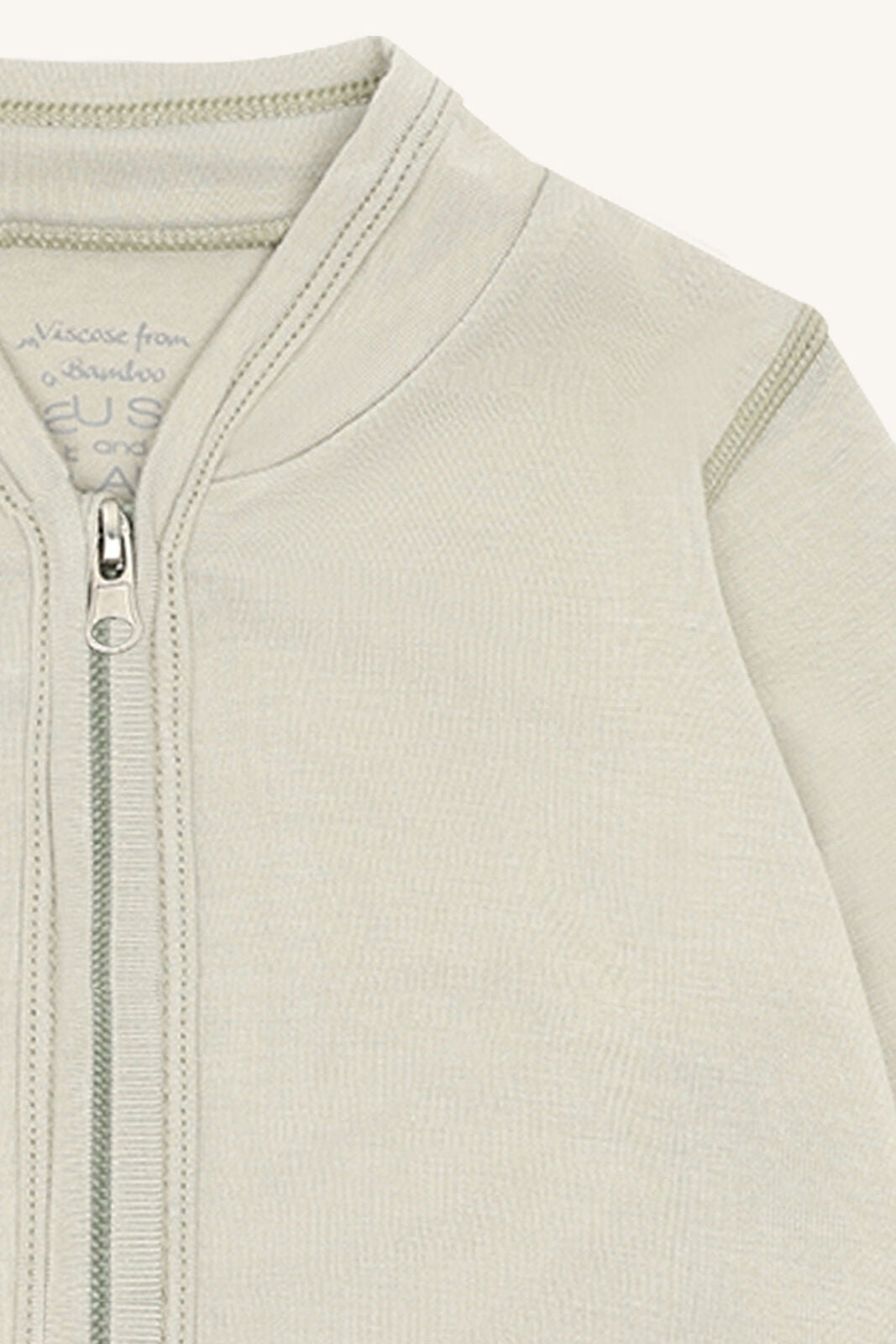 Curd Solid Zip Sweatshirt, Greene stone