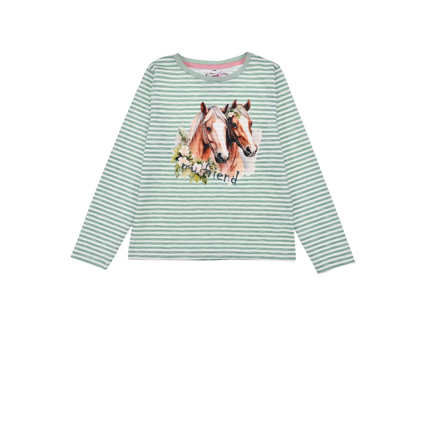 T-Shirt gestreift, Pferd