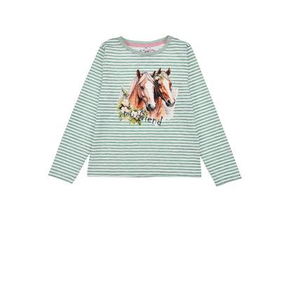 T-Shirt gestreift, Pferd