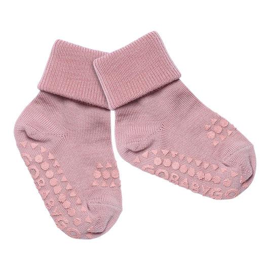 Oeko-Tex Wolle Anti-Rutsch Socken, rose blush