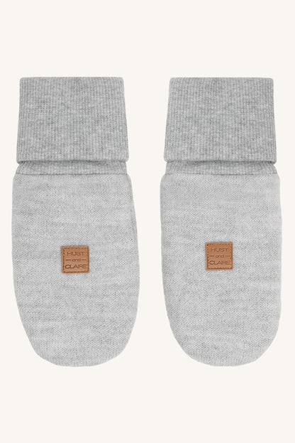 Felix Glove Boiled Wool, Light grey melange