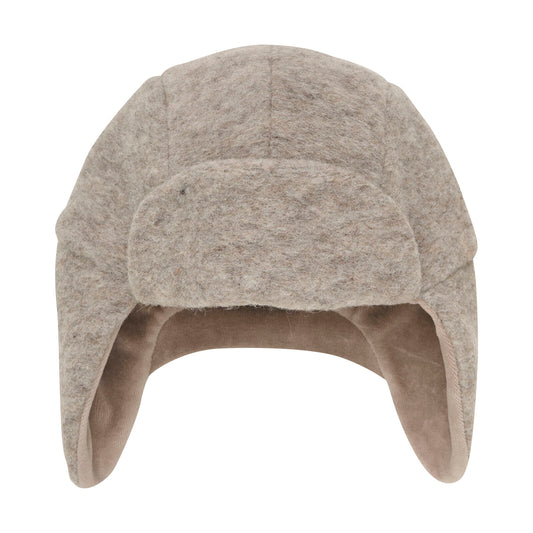 Wollwalk Mütze, beige