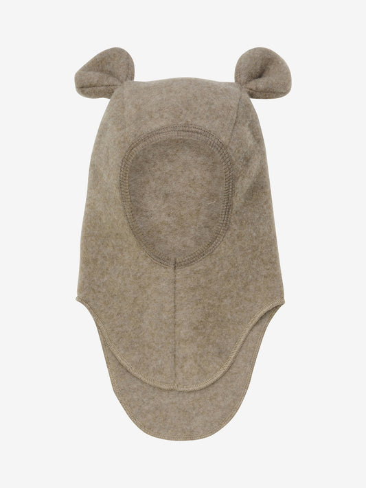 Balaklava Wolle Fleece mit Ohren, Savannah Melange