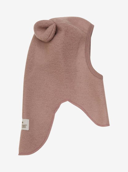 Balaklava Wolle Fleece mit Ohren, Burlwood
