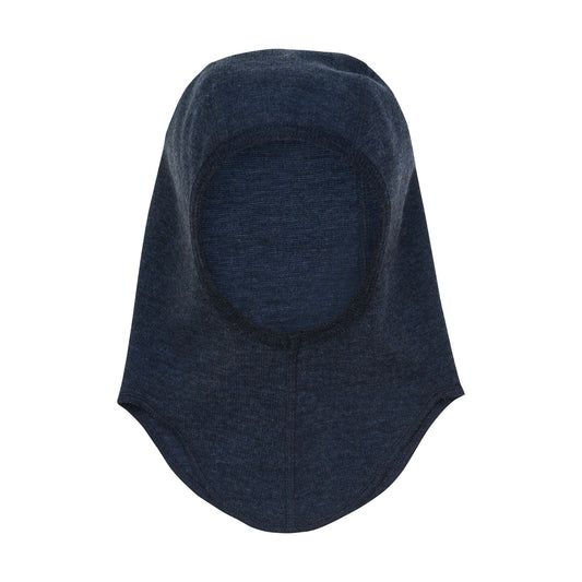 Balaclava Wolle Rib, Navy Melange