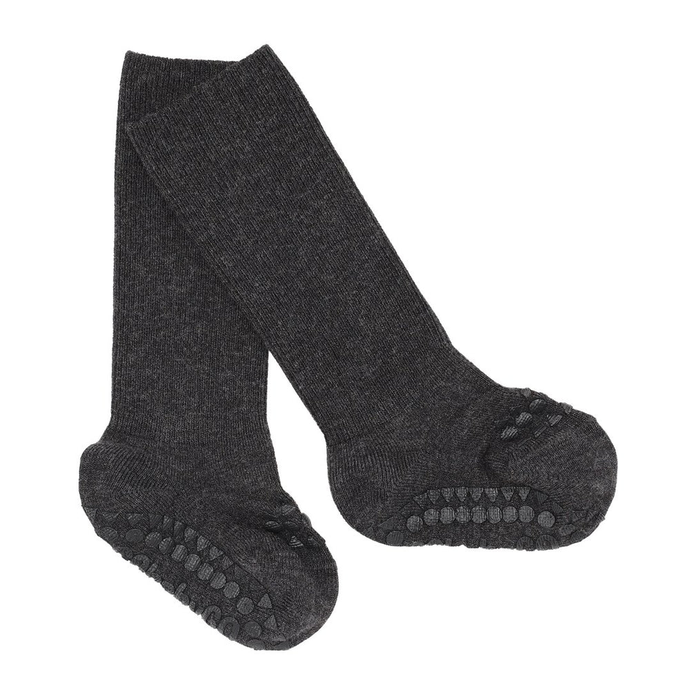 Oeko-Tex Bambus Anti-Rutsch Socken, dunkelgrau