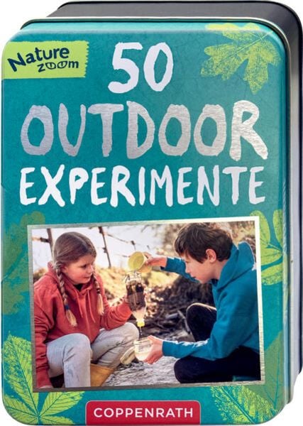 Nature Zoom Naturforscher Experiment Karten in Blechdose für Kinder ab 8 Jahren zu kaufen im Kinderladen Bärechind Winterthur Zürich Schweiz.