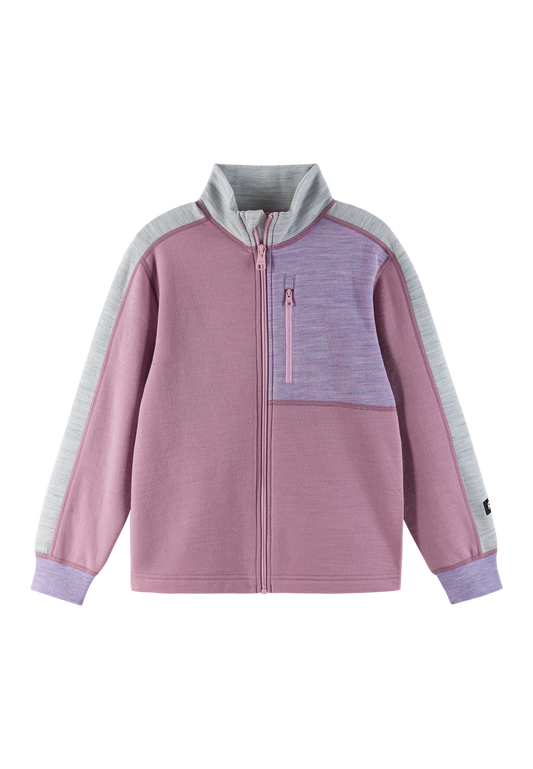 Wool sweater, Merin Grey Pink
