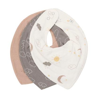 Pippi Bandana Bib Set,Soone,Mond,Stern Weiss/Braun