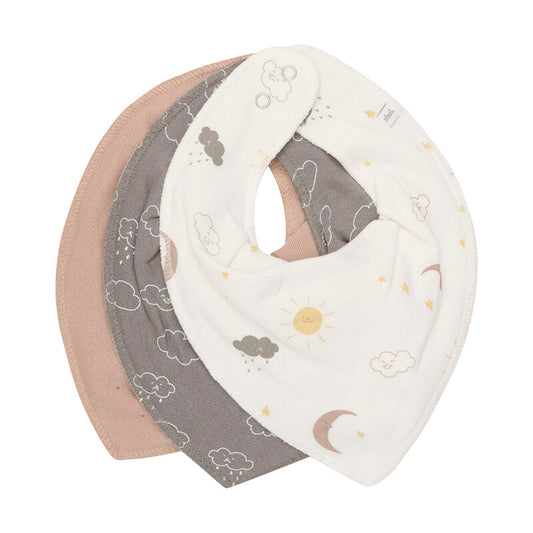 Pippi Bandana Bib Set,Soone,Mond,Stern Weiss/Braun