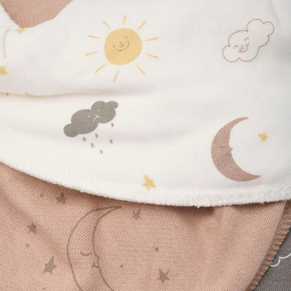 Pippi Bandana Bib Set,Soone,Mond,Stern Weiss/Braun