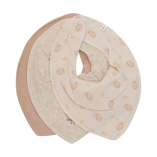 Pippi Bandana Bib Set,Biene braun/beige