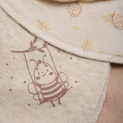 Pippi Bandana Bib Set,Biene braun/beige