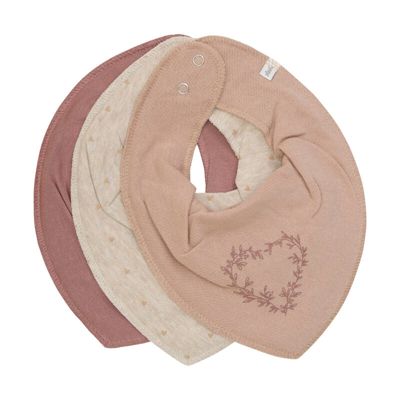 Pippi Bandana Bib Set, Herz