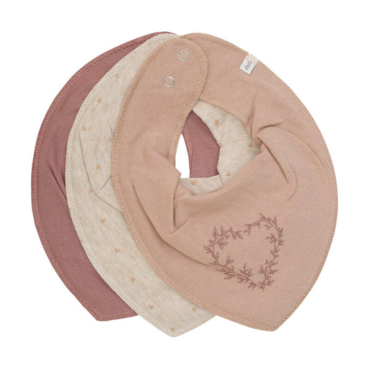 Pippi Bandana Bib Set, Herz