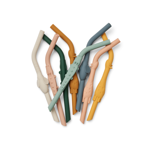 Liewood Silikon-Trinkhalm Carlson All Together Straw 8-Pack