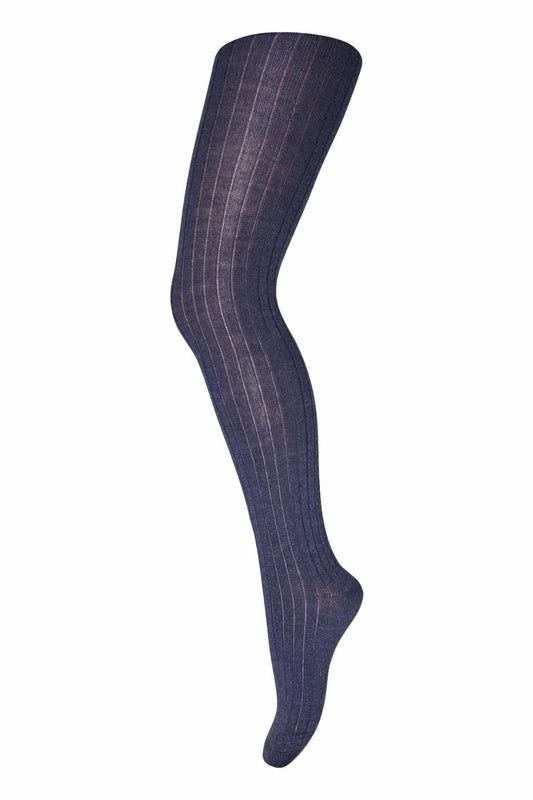 Wool rib Strumpfhosen, Blau