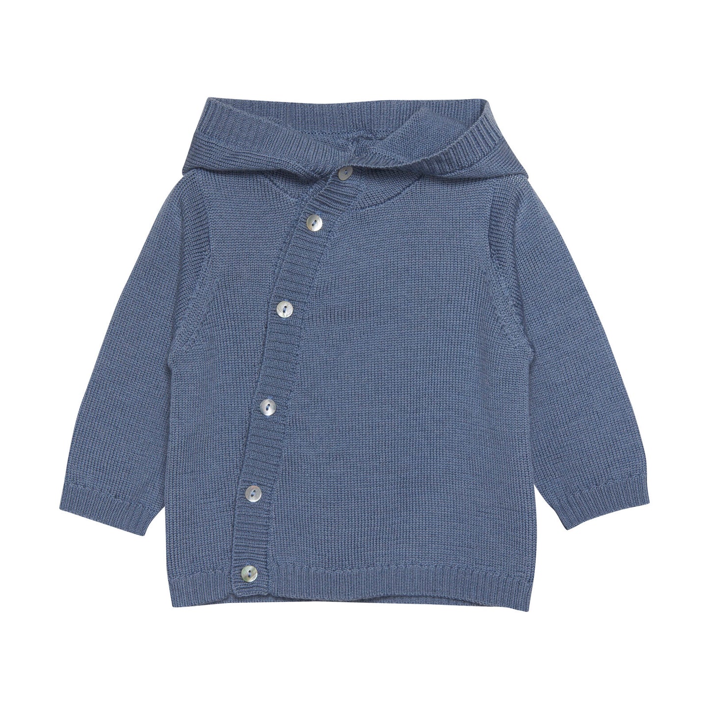 Oeko-Tex Merino Strickjacke, blau