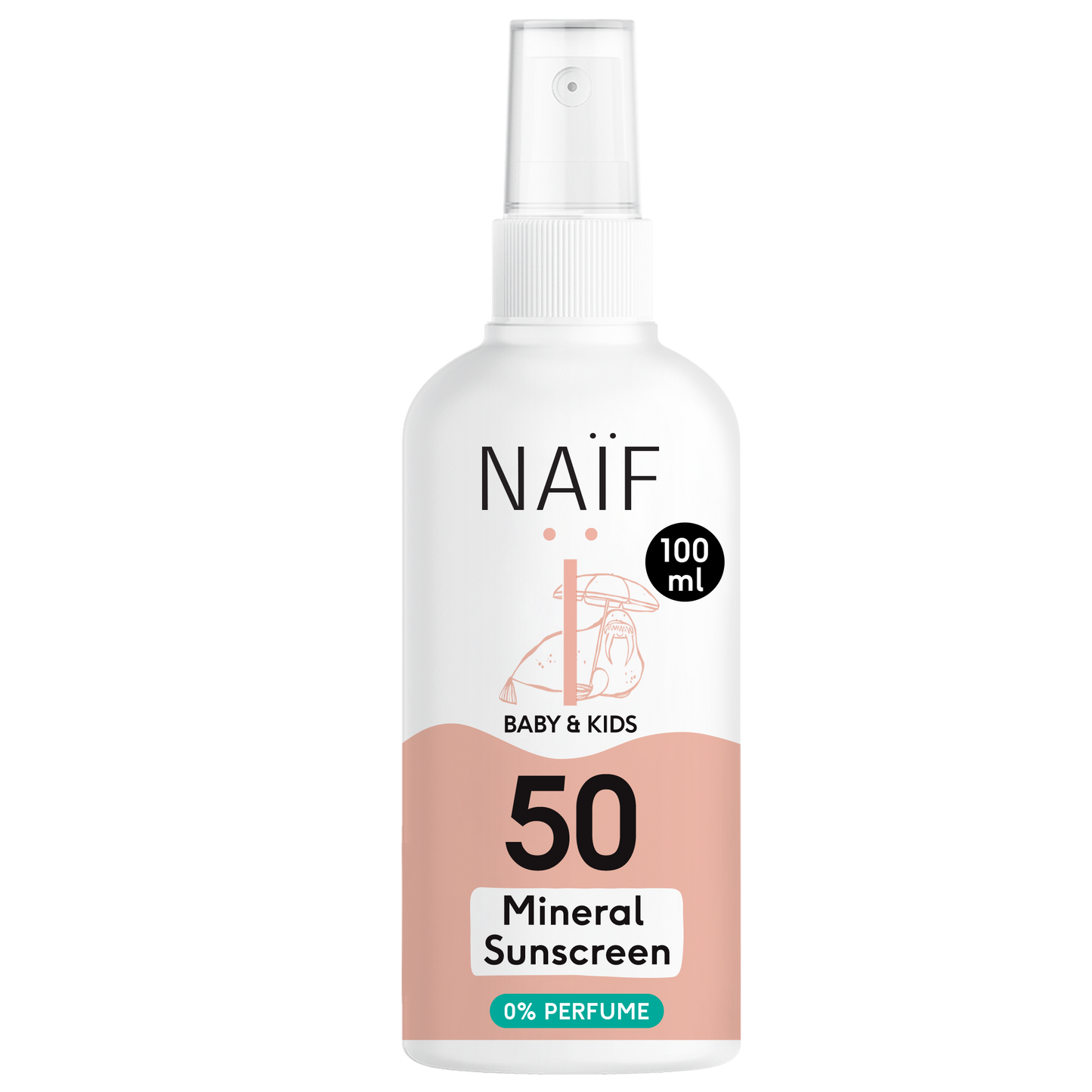 Mineralisches Sonnenschutzspray für Baby & Kind, 0% Parfüm (LSF 50, 100ml)
