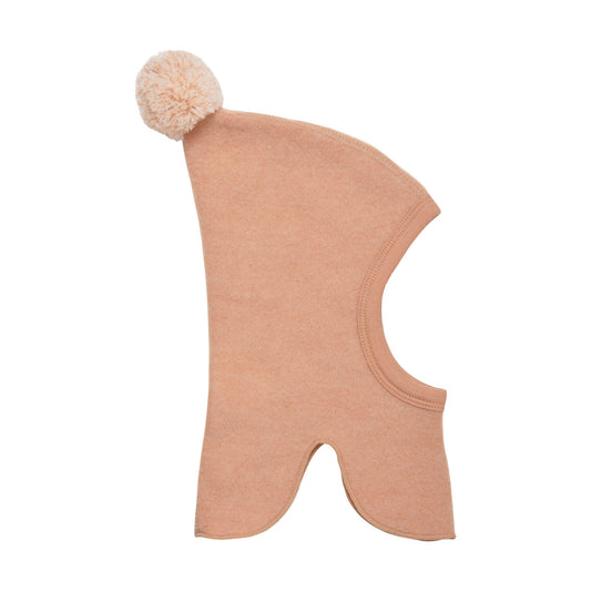 Oeko-Tex Wollfleece Schlupfmütze, lachs