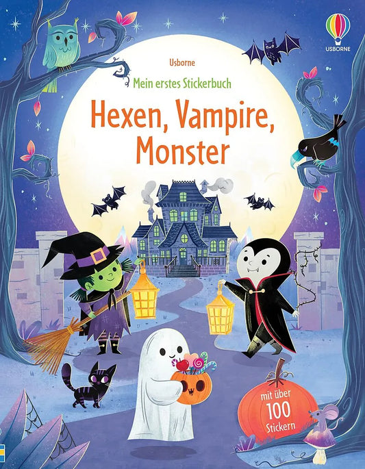 Stickerbuch Hexen, Vampire & Monster mit 100 Stickern – gruselig kreativ