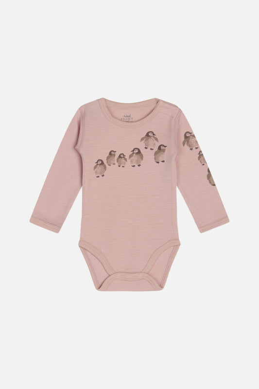 Wolle Body - Bo, Pinguin rosa