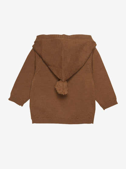 Oeko-Tex Merino Strickjacke, braun