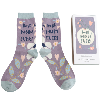 Miss Sparrow Bambus Socken Damen Best Mum Ever