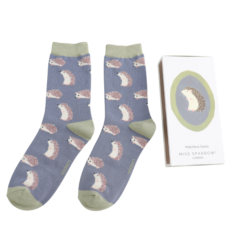 Miss Sparrow Bambus Socken Damen Igel