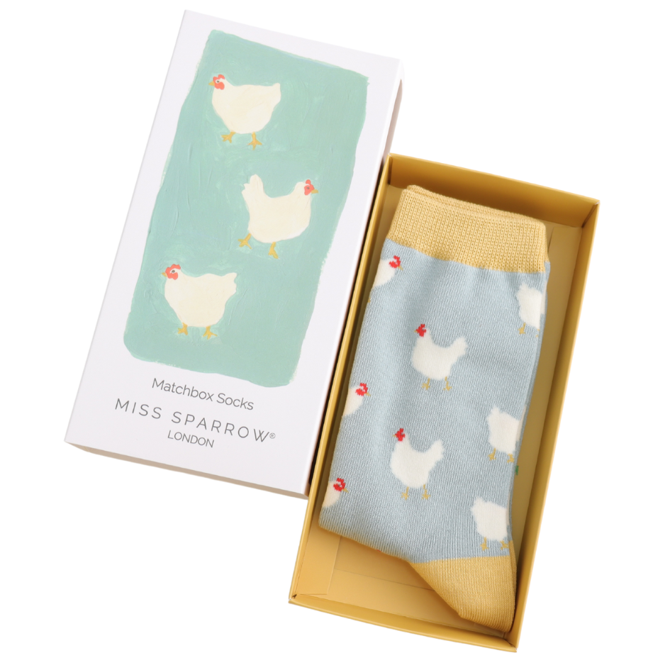 Miss Sparrow Bambus Socken Damen Hühner